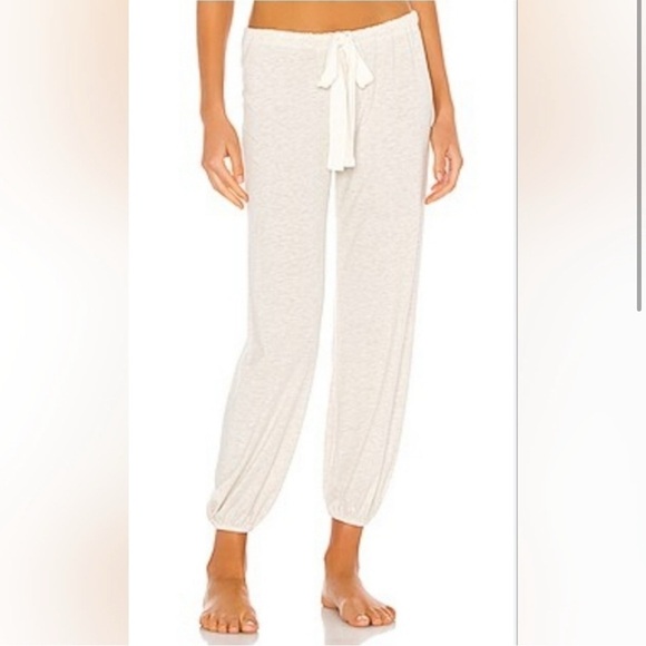 Eberjey Pants - Eberjey Green Track Pants with Drawstring Waist